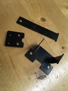 Brackets made to mount the solenoid, flasher unit and horn