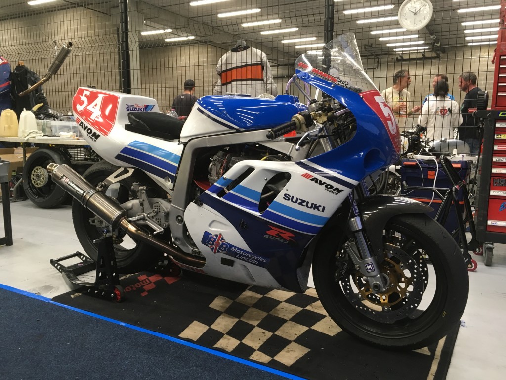 The bike in the pits at Spa