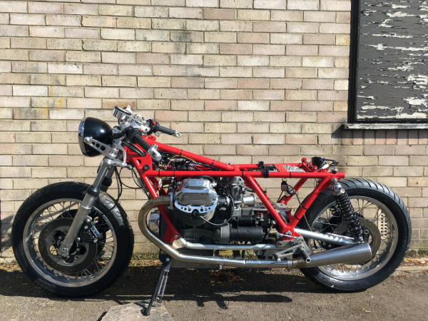 Tank, seat and rear mudguard tba. So the Vincent replica tail light is loose here 