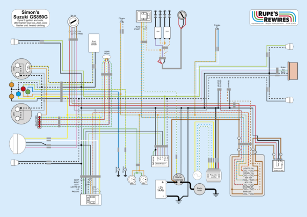 Suzuki GS850 rewire