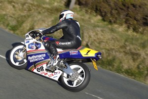 In action on the isle of Man with Jim Moore, editor of Practical Sportsbikes